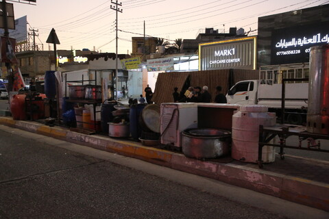 تصاویر /  آماده‌سازی موکب‌های اربعین حسینی در کربلا