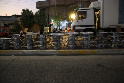 تصاویر /  آماده‌سازی موکب‌های اربعین حسینی در کربلا