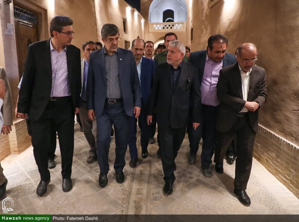 گذر تاریخی فرهنگی بفروئیه میبد با حضور وزیر میراث فرهنگی افتتاح شد