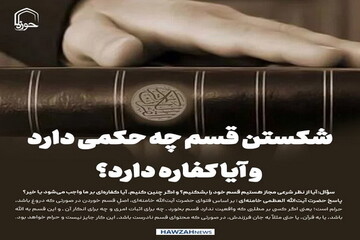 عکس نوشت| شکستن قسم چه حکمی دارد و آیا کفاره دارد؟