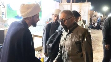 تصاویر/ بازدید مسئول بین الملل حوزه علمیه خوزستان از مبلغان در مسیر نجف تا کربلا