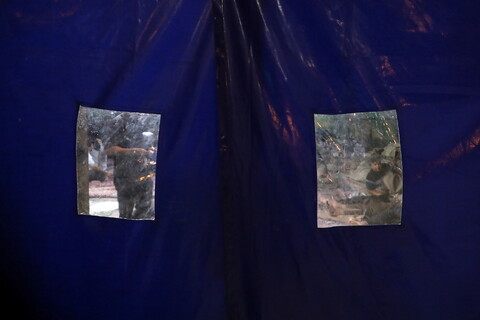 تصاویر/ پذیرایی خادمان حرم کریمه اهل بیت(ع) از زوار اربعین