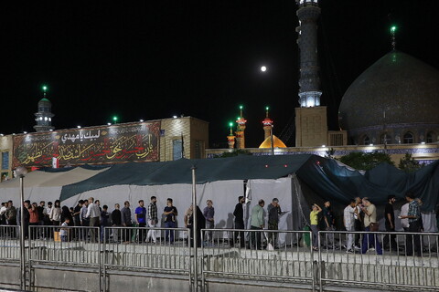 تصاویر/ پذیرایی خادمان حرم کریمه اهل بیت(ع) از زوار اربعین