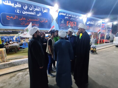تصاویر/بازدید معاون بین‌الملل حوزه علمیه خوزستان از مبلغان خوزستانی در مسیر نجف تا کربلا