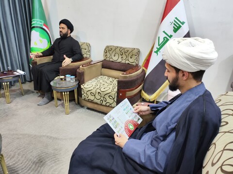 تصاویر/بازدید معاون بین‌الملل حوزه علمیه خوزستان از مبلغان خوزستانی در مسیر نجف تا کربلا