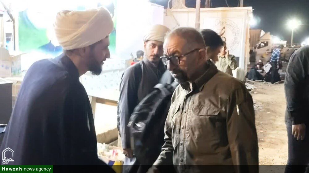 تصاویر/ بازدید مسئول بین الملل حوزه علمیه خوزستان از مبلغان در مسیر نجف تا کربلا