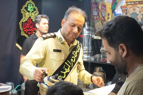 حضور فرمانده انتظامي استان يزد در موکب سيدالشهدا(ع) شهرستان تفت