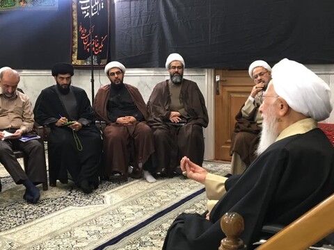 تصاویر/ دیدار جمعی از اساتید حوزه علمیه امام حسن عسکری (ع) و مرکز تخصصی اسراء تهران با آیت الله العظمی جوادی  آملی