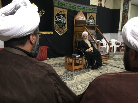 تصاویر/ دیدار جمعی از اساتید حوزه علمیه امام حسن عسکری (ع) و مرکز تخصصی اسراء تهران با آیت الله العظمی جوادی  آملی