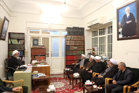 تصاویر/ دیدار رئیس شورای هماهنگی تبلیغات اسلامی کشور با مراجع و علما