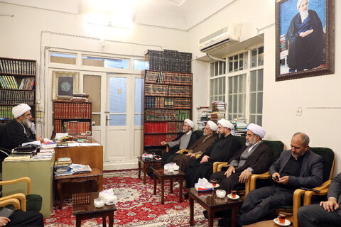تصاویر/ دیدار رئیس شورای هماهنگی تبلیغات اسلامی کشور با مراجع و علما