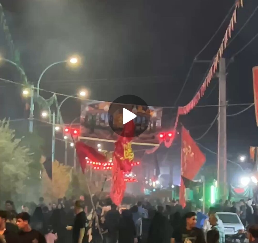 فیلم/ حال و هوای مراسم عزاداری ایام اربعین حسینی (ع) در مهریز