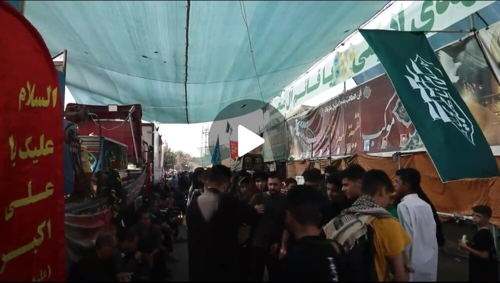 فیلم/ از "کاروان ظهور" یزد در مسیر کربلا