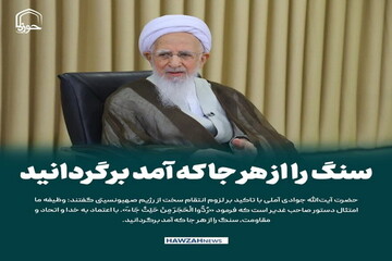 عکس نوشت|  سنگ را از هر جا که آمد برگردانید