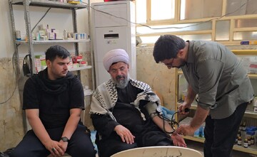 تصاویر/ بازدید امام جمعه خورموج از موکب درمانی روستای درازی