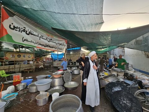 تصاویر / بازدید امام جمعه قزوین از مواکب استان در مسیر پیاده روی اربعین حسینی