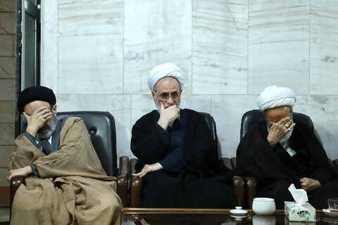 تصاویر/ دومین شب مراسم عزاداری ایام اربعین در بیت آیت‌الله مقتدایی