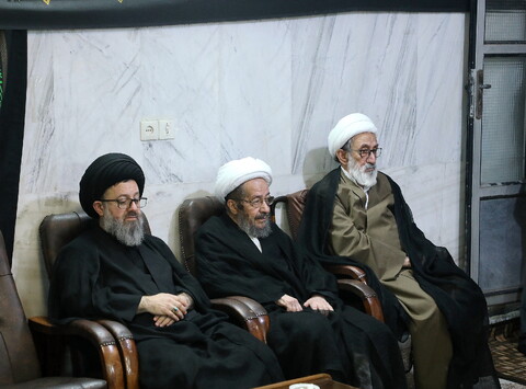 تصاویر/ دومین شب مراسم عزاداری ایام اربعین در بیت آیت‌الله مقتدایی