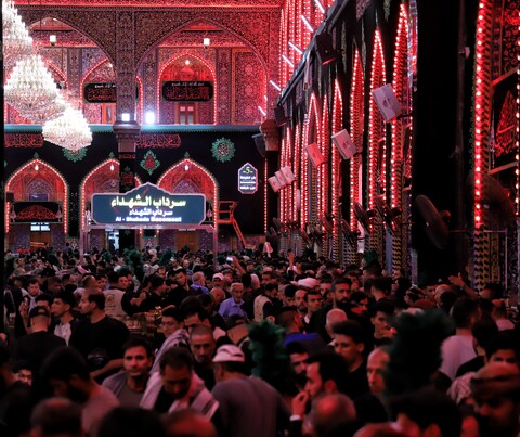 تصاویر/حال و هوای حرم امام حسین علیه السلام در آستانه اربعین