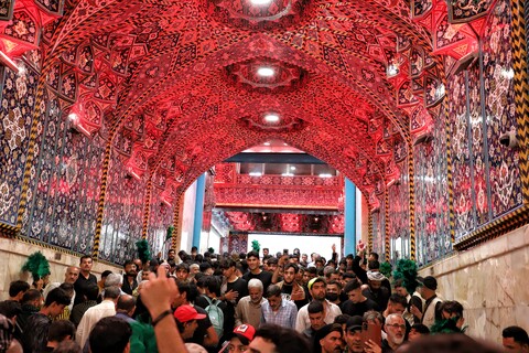 تصاویر/حال و هوای حرم امام حسین علیه السلام در آستانه اربعین