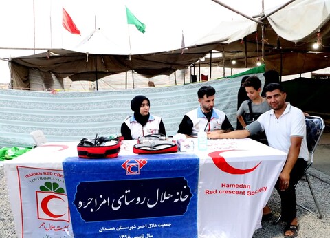 تصاویر / حال و هوای موکب‌های خدمت رسان به زائران اربعین حسینی در همدان