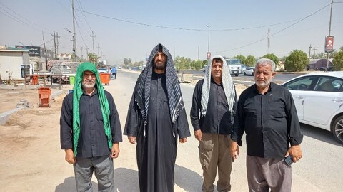 تصاویر / حضور امام جمعه بهار در مسیر پیاده روی اربعین حسینی