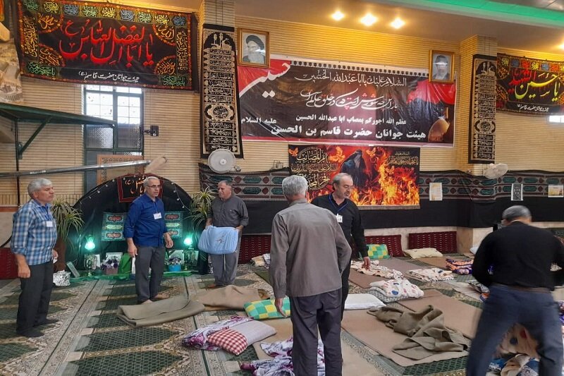 ارائه موکب حضرت قاسم(ع) کرمانشاه با خدمات ۲۴ ساعته به زائرین اربعین+تصاویر