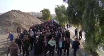 فیلم | مراسم پیاده روی جاماندگان اربعین حسینی در پلدختر