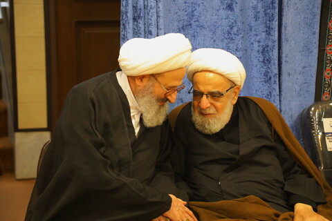 تصاویر / مراسم عزاداری شب اربعین حسینی در بیت آیت الله فقیهی