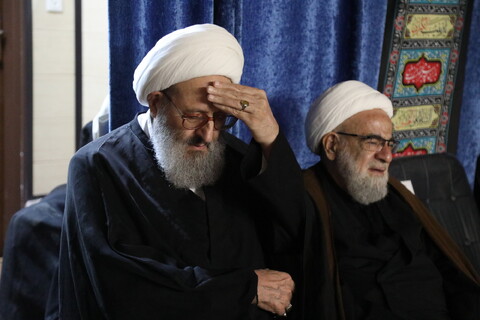 تصاویر / مراسم عزاداری شب اربعین حسینی در بیت آیت الله فقیهی