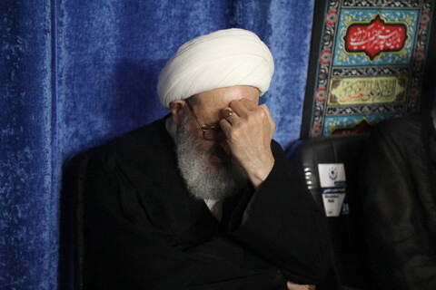 تصاویر / مراسم عزاداری شب اربعین حسینی در بیت آیت الله فقیهی