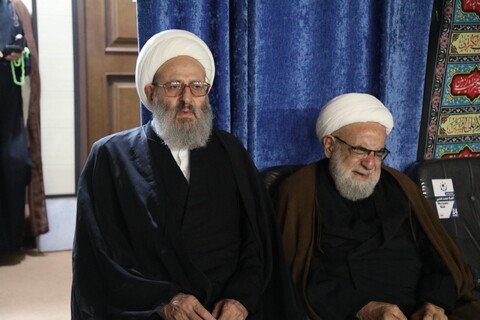 تصاویر / مراسم عزاداری شب اربعین حسینی در بیت آیت الله فقیهی