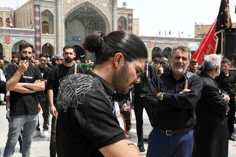 تصاویر/ حضور دسته‌جات عزاداری اربعین حسینی در حرم حضرت معصومه (س)