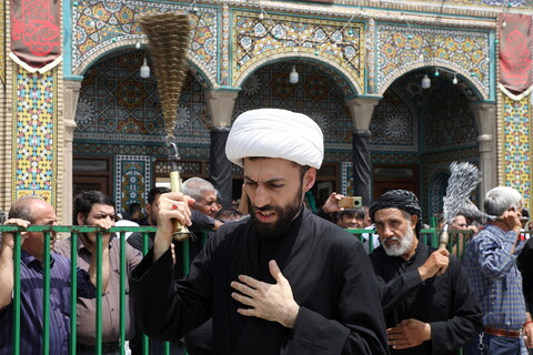 تصاویر/ حضور دسته‌جات عزاداری اربعین حسینی در حرم حضرت معصومه (س)