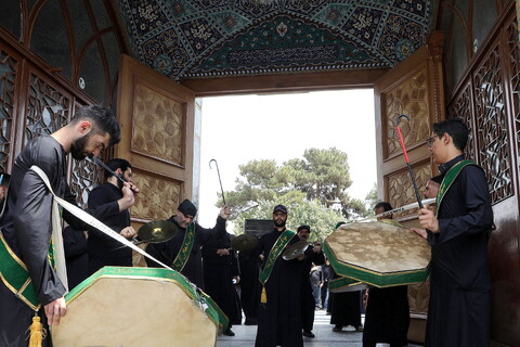 تصاویر/ حضور دسته‌جات عزاداری اربعین حسینی در حرم حضرت معصومه (س)