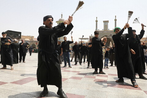 تصاویر/ حضور دسته‌جات عزاداری اربعین حسینی در حرم حضرت معصومه (س)