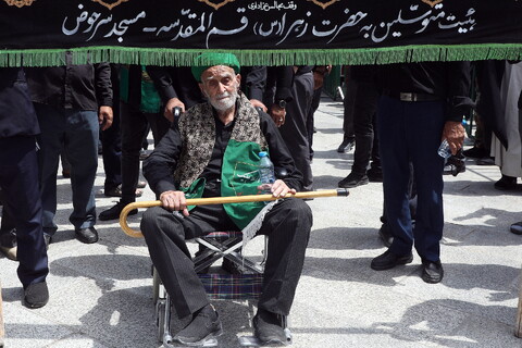 تصاویر/ حضور دسته‌جات عزاداری اربعین حسینی در حرم حضرت معصومه (س)