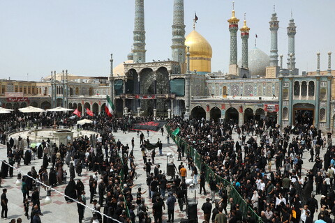 تصاویر/ حضور دسته‌جات عزاداری اربعین حسینی در حرم حضرت معصومه (س)