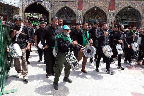 تصاویر/ حضور دسته‌جات عزاداری اربعین حسینی در حرم حضرت معصومه (س)