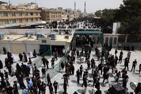 تصاویر/ حضور دسته‌جات عزاداری اربعین حسینی در حرم حضرت معصومه (س)