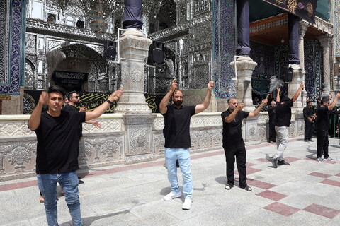 تصاویر/ حضور دسته‌جات عزاداری اربعین حسینی در حرم حضرت معصومه (س)