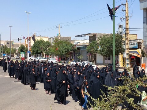 تصاویر/ مراسم پیاده روی جاماندگان اربعین حسینی شهرستان ماهنشان