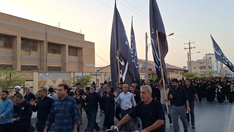 تصاویر/ پیاده‌روی جاماندگان اربعین در گناوه