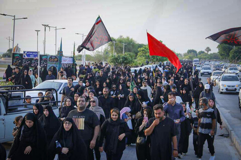 تصاویر/ پیاده‌روی جاماندگان اربعین در بوشهر