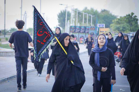 تصاویر/ پیاده‌روی جاماندگان اربعین در بوشهر