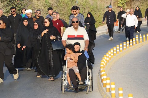 تصاویر/ پیاده روی جاماندگان اربعین در خارگ