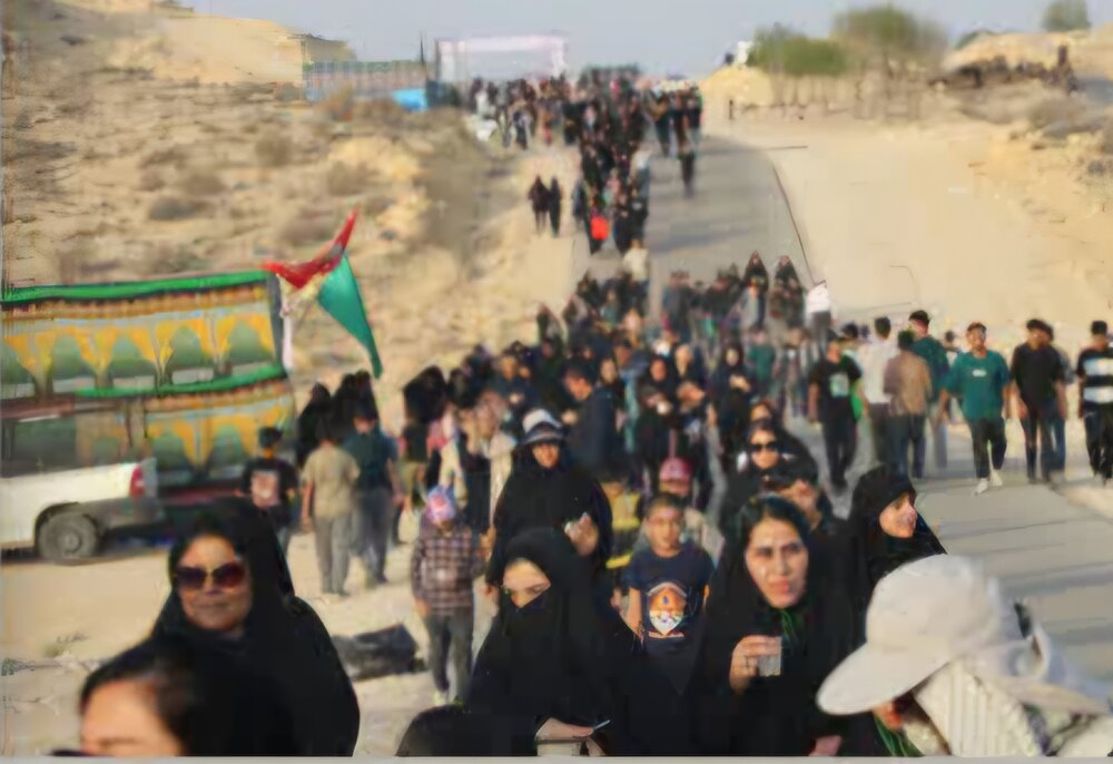 پیاده روی جاماندگان اربعین در جم برگزار شد