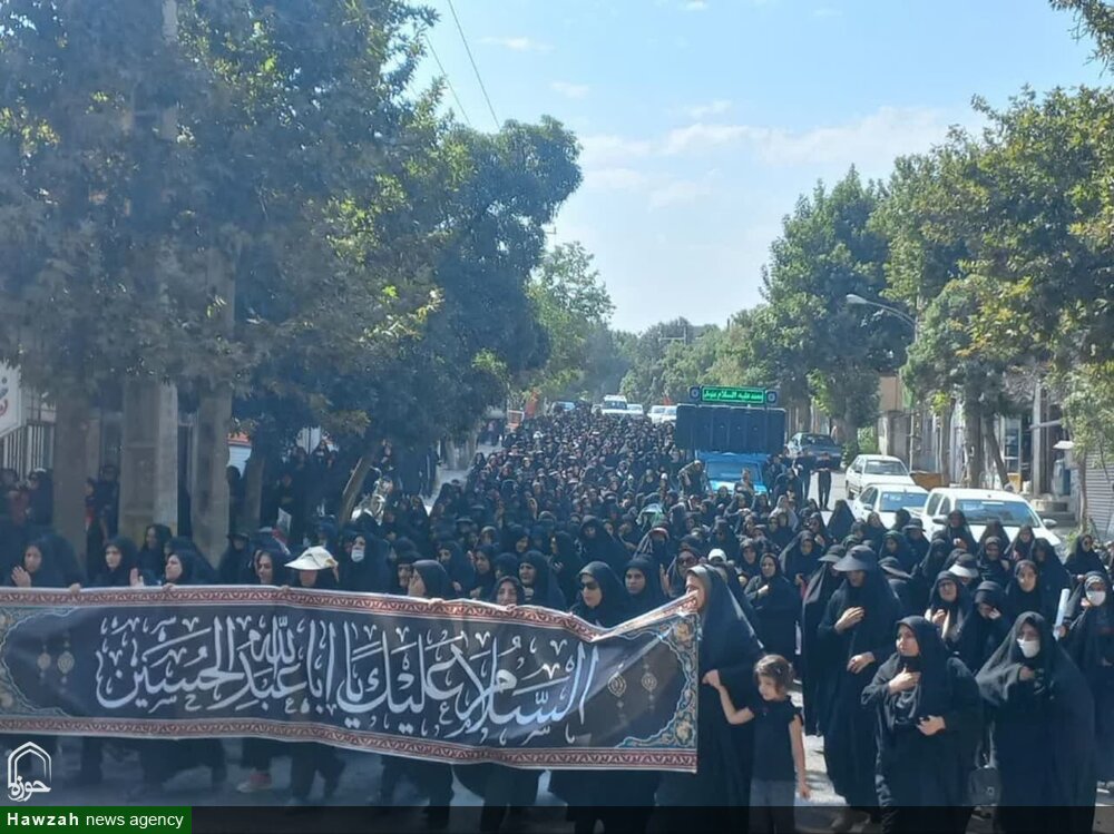 راهپیمایی پرشور جاماندگان اربعین حسینی در نهاوند