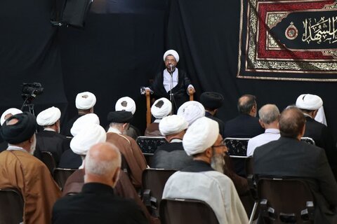 تصاویر مراسم عزاداری اربعین حسینی در بیت آیت‌الله العظمی نوری‌همدانی