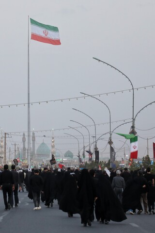 تصاویر/ پیاده روی دلدادگان حسینی به یاد اربعین
